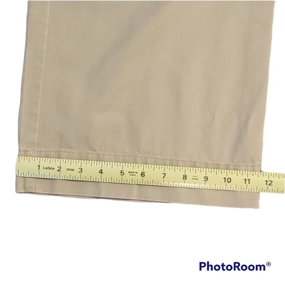 Wide Leg Khaki Hurricane Twill Pants Lace Up Trim on Back Y2K Sz 10 NEW - Picture 7 of 11